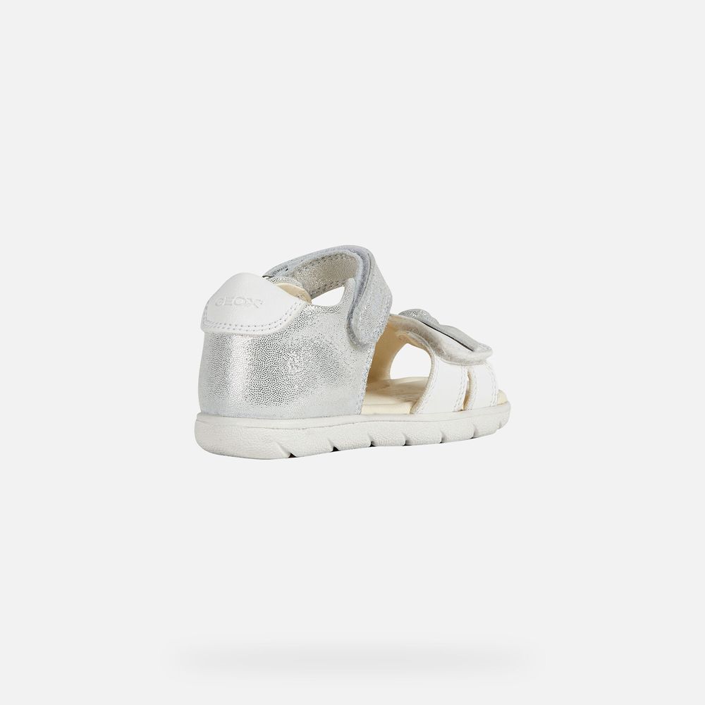 Sandalias Geox Bebe Branco - Alul Girl - AZHSX1643